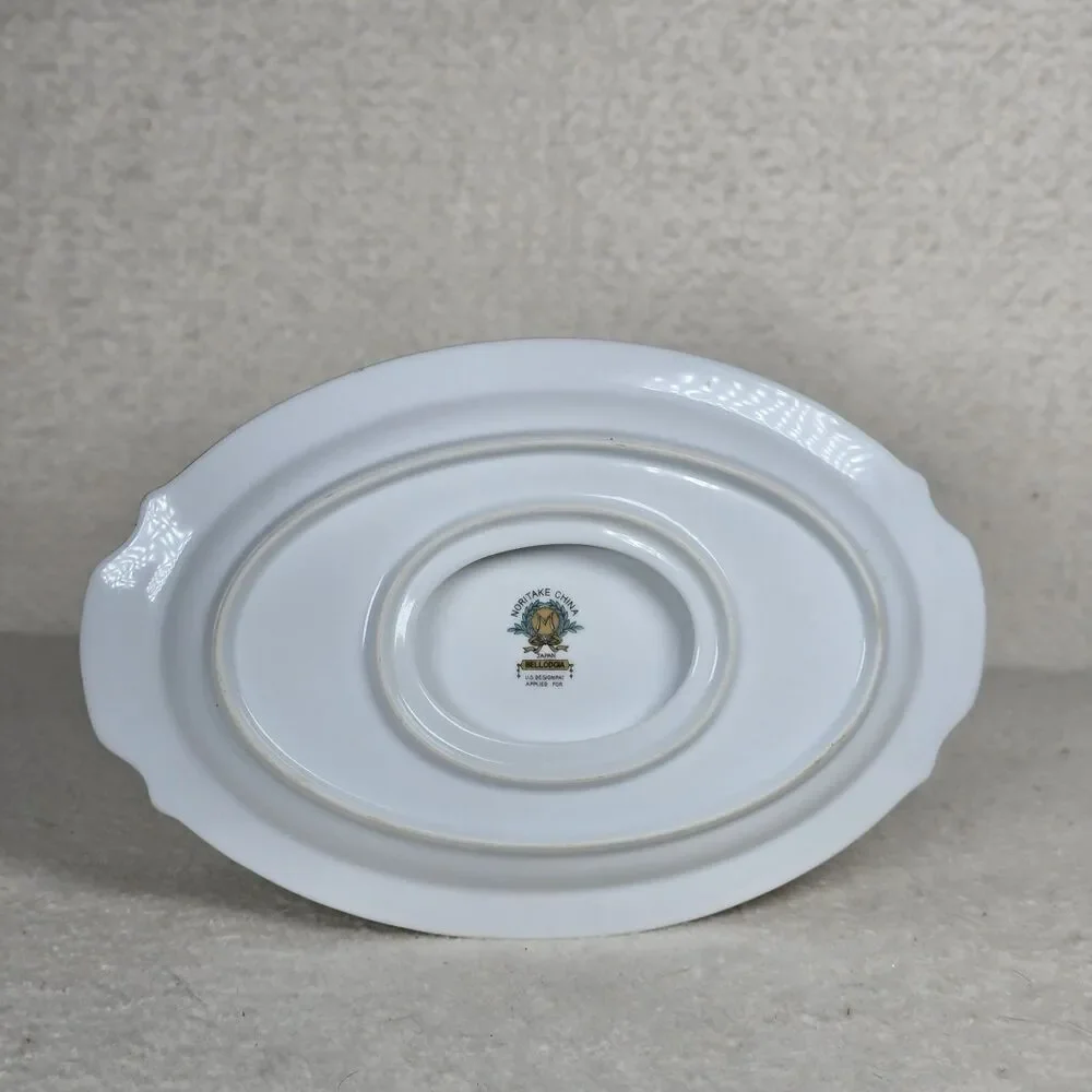 Vintage Noritake Leona Gravy Boat With Attached Underplate